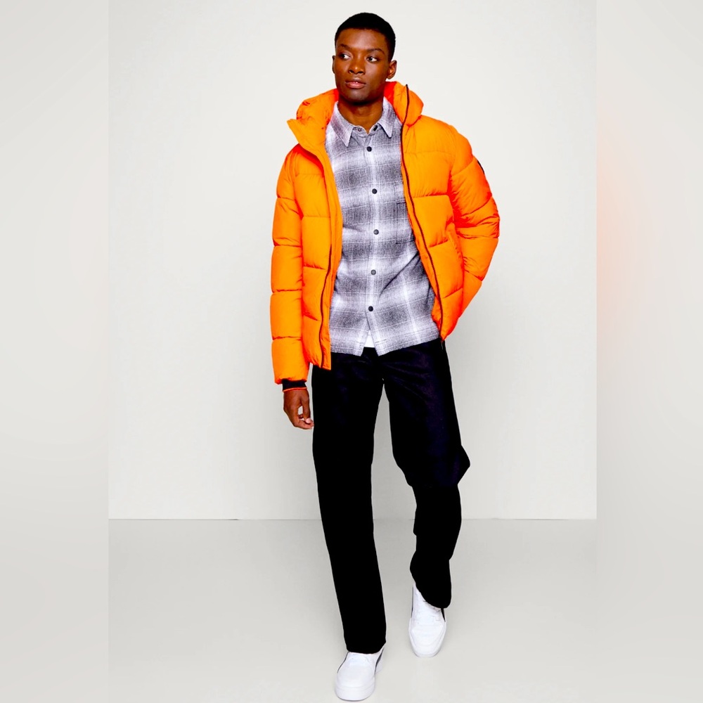 Calvin Klein PUFFER JACKET - Winter Jacket - Coral orange/Coral …